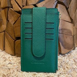 CHELMON. Green Card Wallet with RFID Protection.